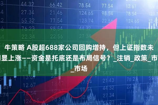 牛策略 A股超688家公司回购增持，但上证指数未明显上涨——资金是托底还是布局信号？_注销_政策_市场